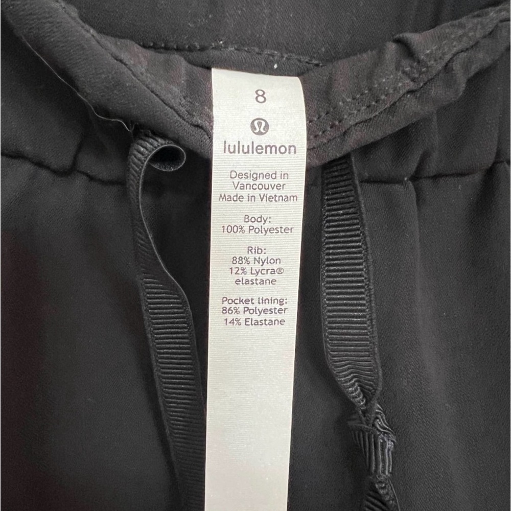 Lululemon Black joggers size 8 - Picture 2 of 4